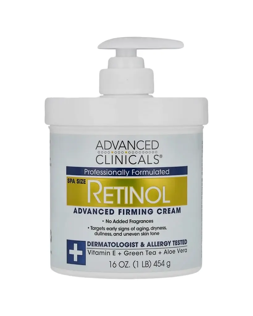 Advanced Clinicals, Crema reafirmante avanzada con Retinol, 454 g