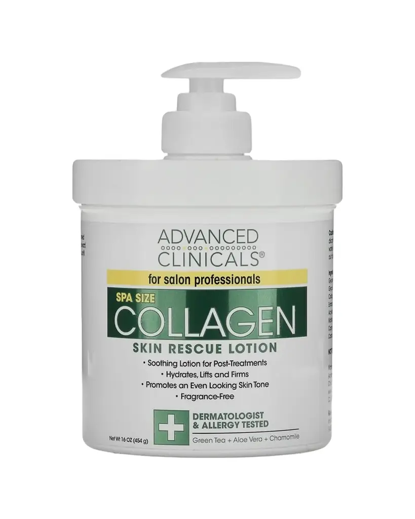 Advanced Clinicals, Loción de rescate para la piel con colágeno, Sin fragancia, 454 g