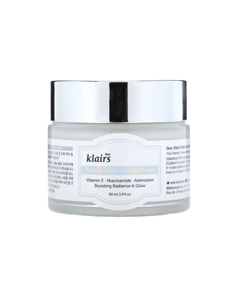 Dear, Klairs, Mascarilla de vitamina E fresca para hidratar y nutrir tu piel, 90 ml