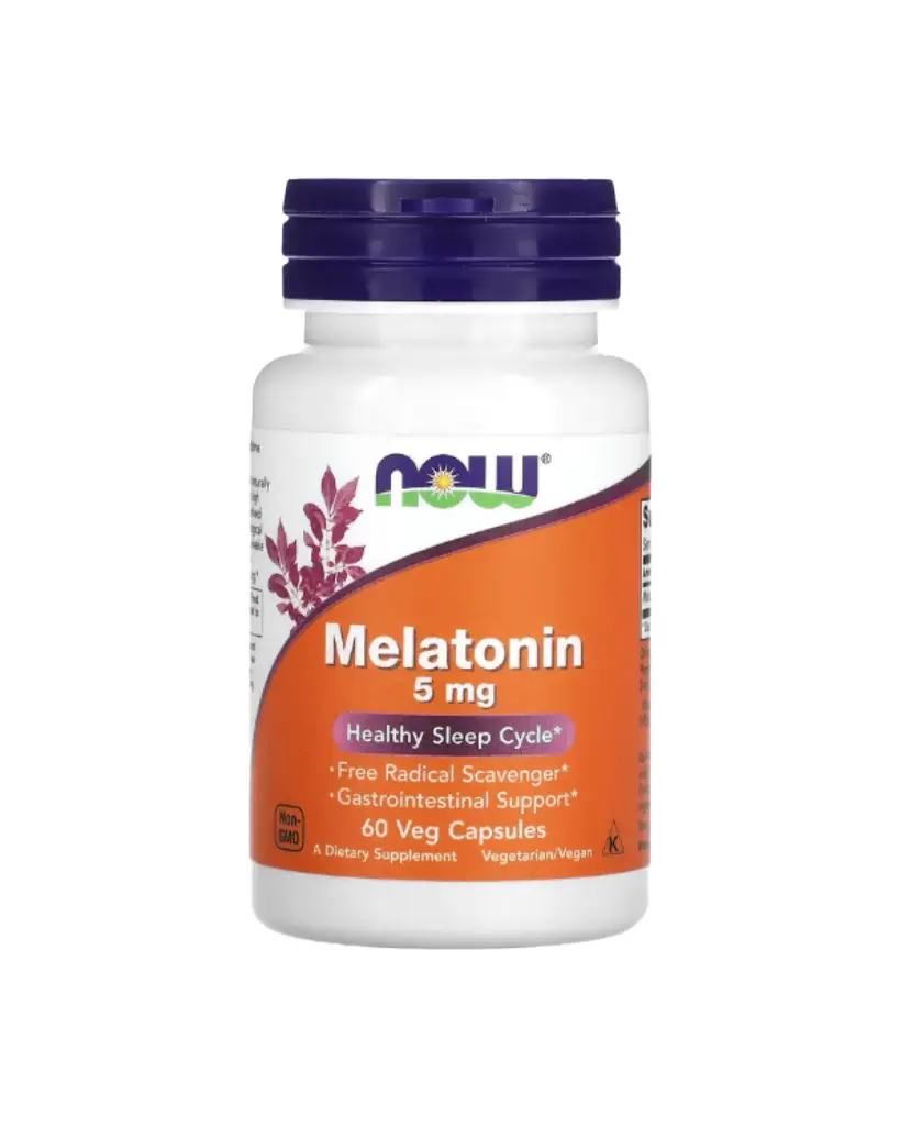 Now Foods, Melatonina, 5 mg, 60 cápsulas vegetales