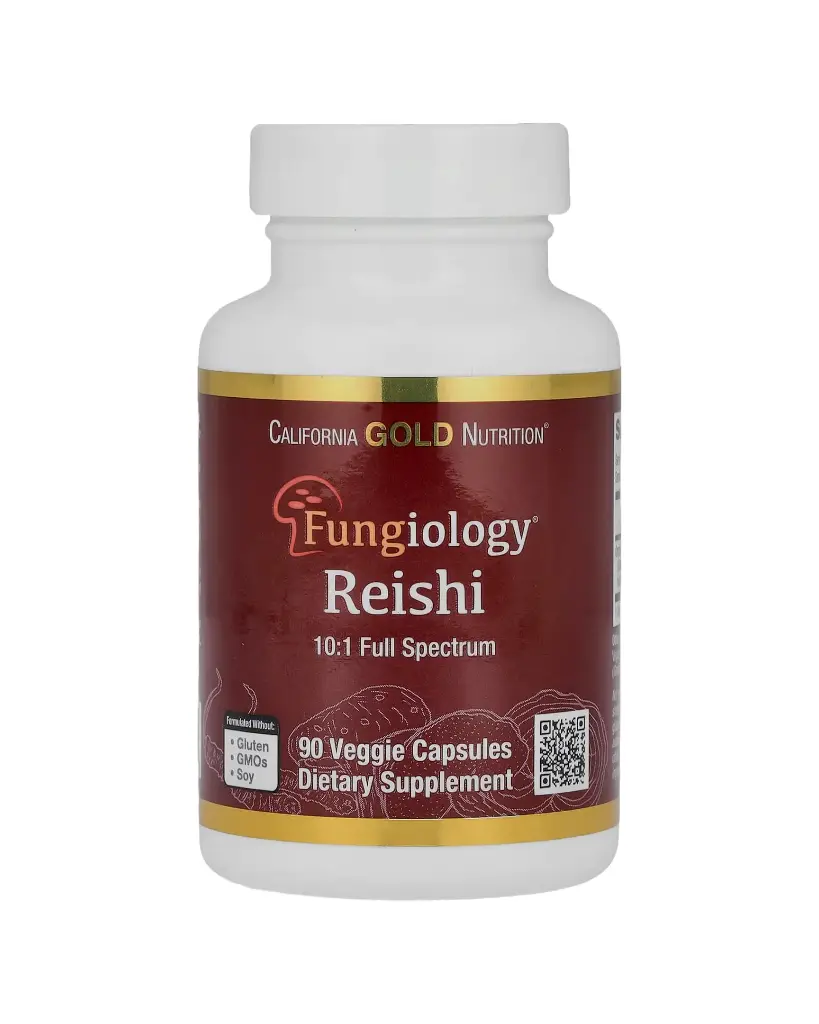 [A0067] California Gold Nutrition, Reishi de Fungiology (Ganoderma lucidum) hongo Reishi 90 cápsulas vegetales