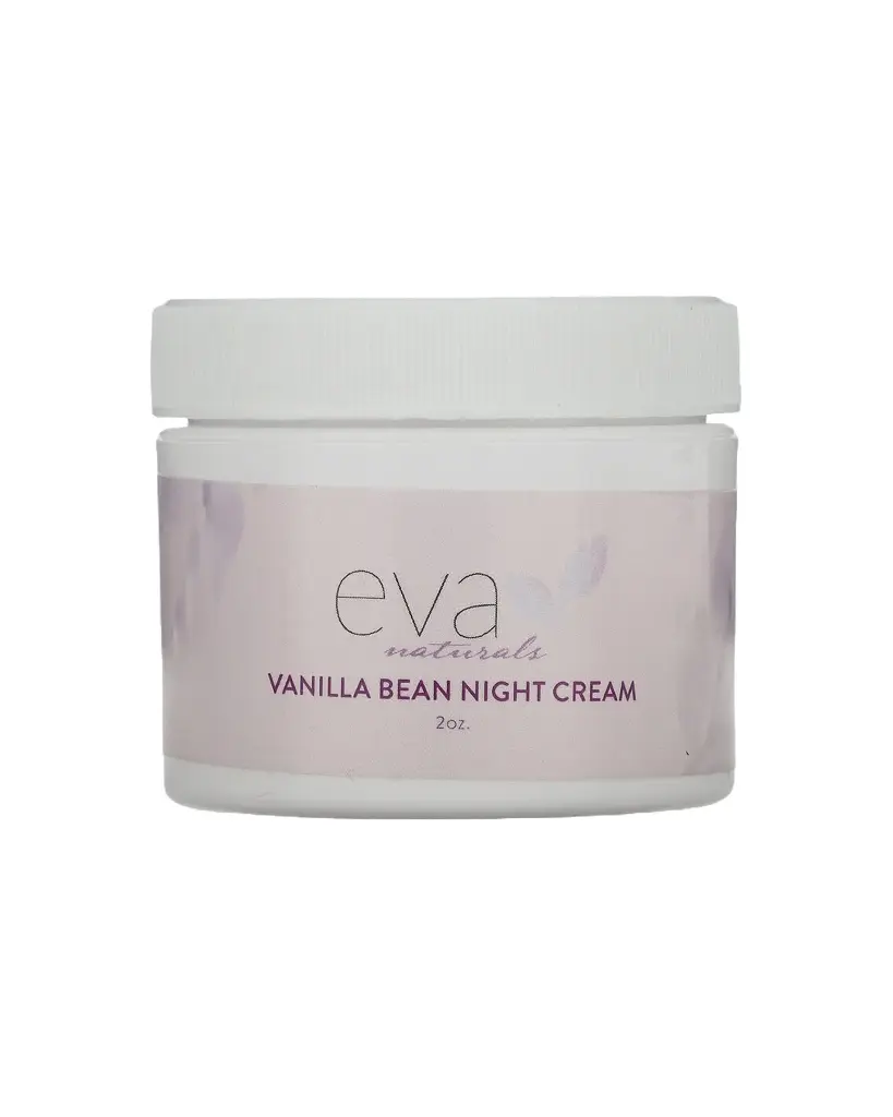 Eva Naturales, Crema de noche con frijoles de vainilla que hidrata y rejuvenece la piel, 2 oz