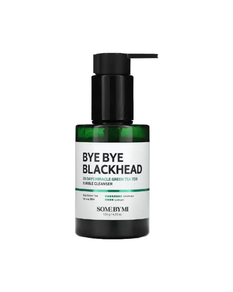 SOME BY MI, Bye Bye Blackhead, Agente de limpieza milagroso con burbujas de té verde desintoxicantes para eliminar los puntos negros en 30 días, 120 g (4,23 oz)