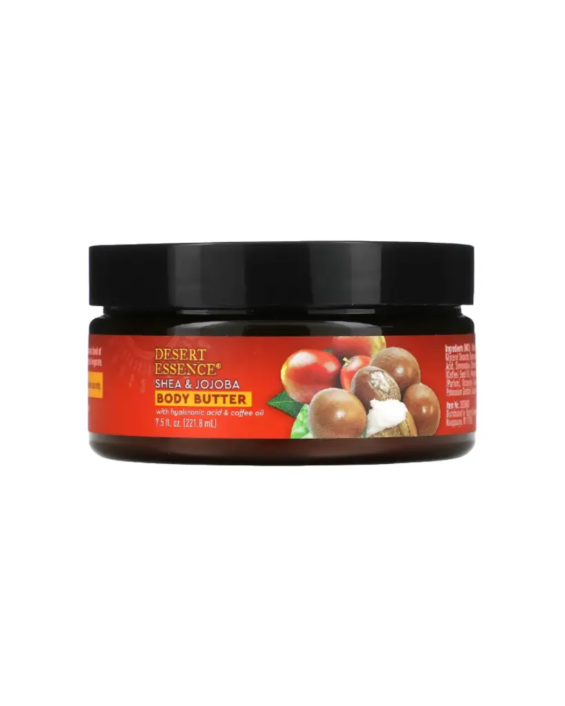Desert Essence, Manteca corporal que hidrata y nutre tu piel de karité y jojoba 221,8 ml