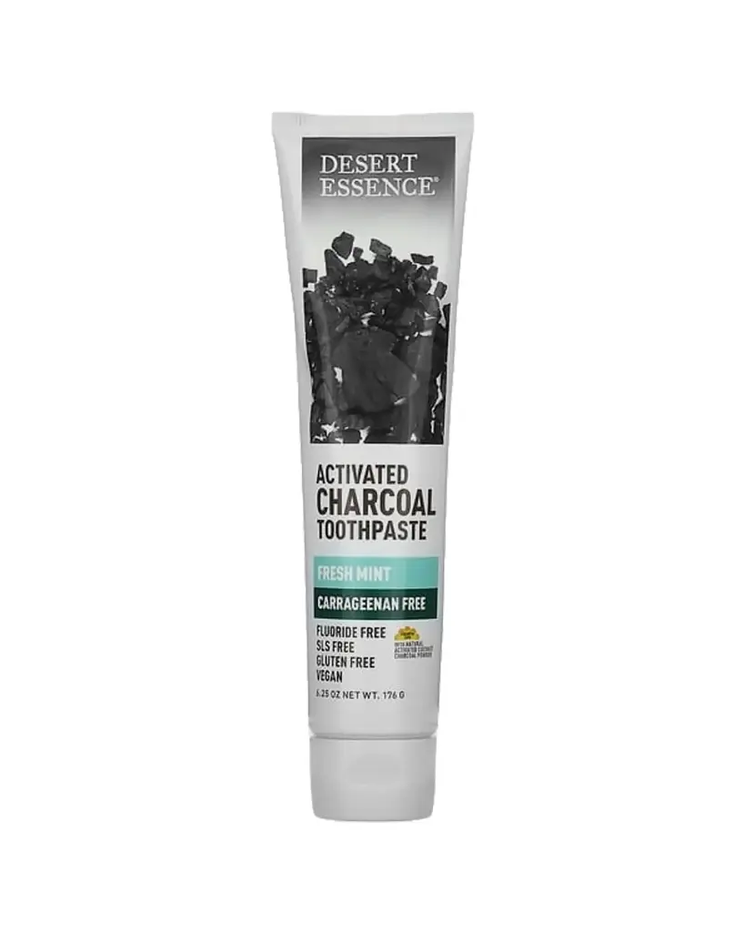 Desert Essence, Pasta dental con carbón vegetal activado y menta fresca, 176 g
