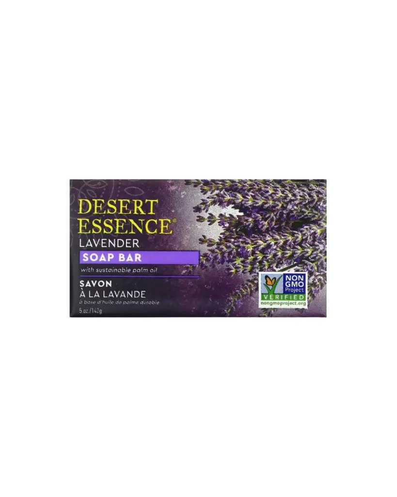 Desert Essence, Barra de jabón de lavanda que limpia e hidrata la piel, 142 g (5 oz).