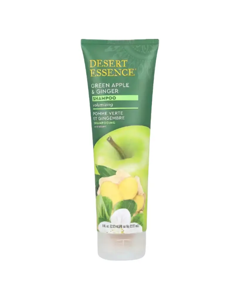 Desert Essence, Champú de manzana verde y jenjibre orgánico para darle volumen a tu cabello, 237 ml