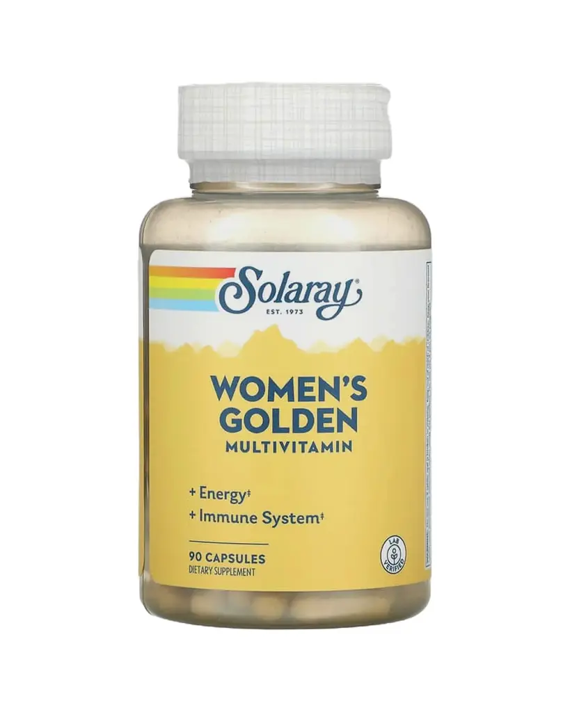 Solaray, Multivitamínico para mejorar la energía y sistema inmune en la mujer, 90 cápsulas