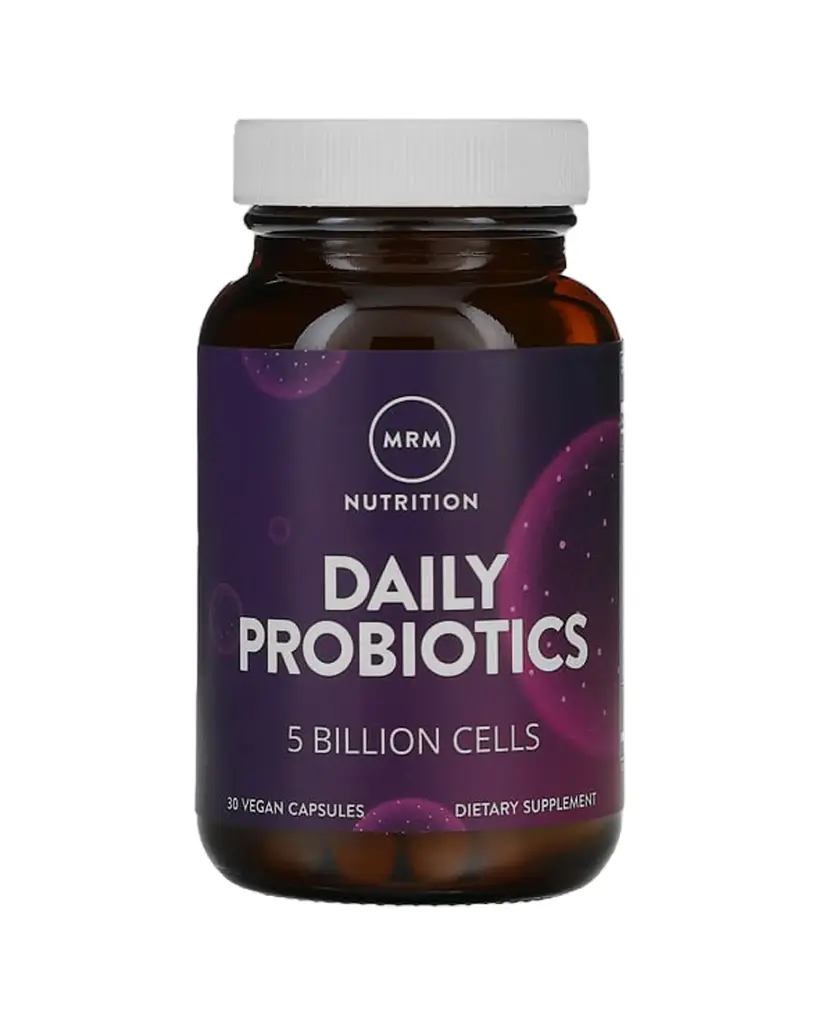 MRM Nutrition, Probióticos diarios, 5 billones de células, mejora la flora intestinal, 30 cápsulas veganas