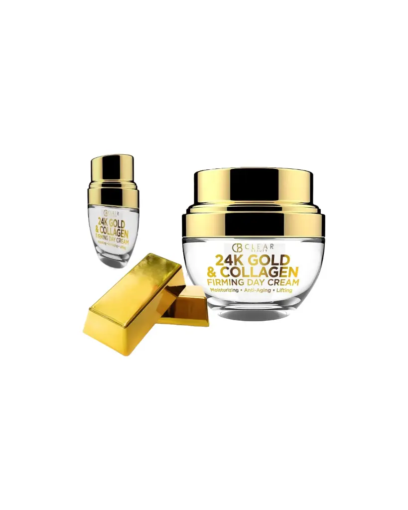 Clear Beauty, Crema de contorno de ojos con Oro 24K y colágeno, 30 ml
