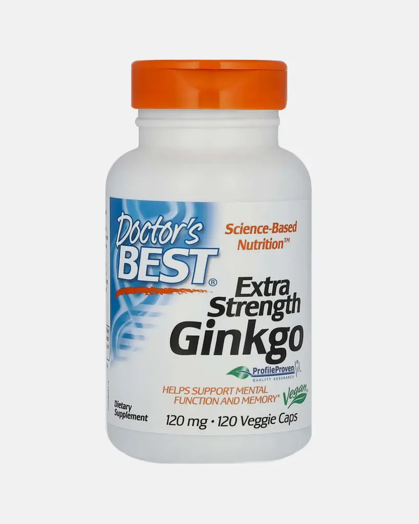 Doctor´s Best, Ginkgo extra Potente 120 mg, 120 Cápsulas Vegetarianas