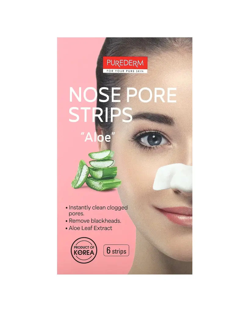 Purederm, Tiras para poros nasales, Aloe 6 tiras