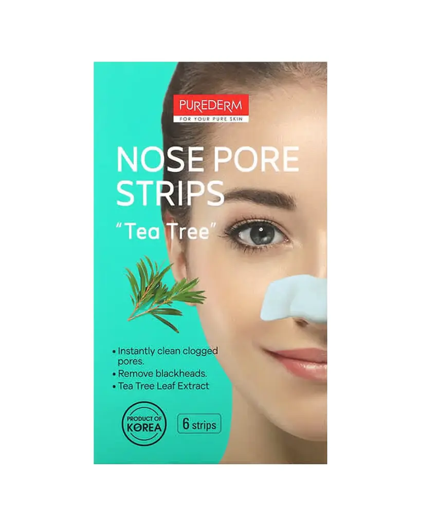 Purederm, Tiras para poros nasales, Árbol del té 6 tiras