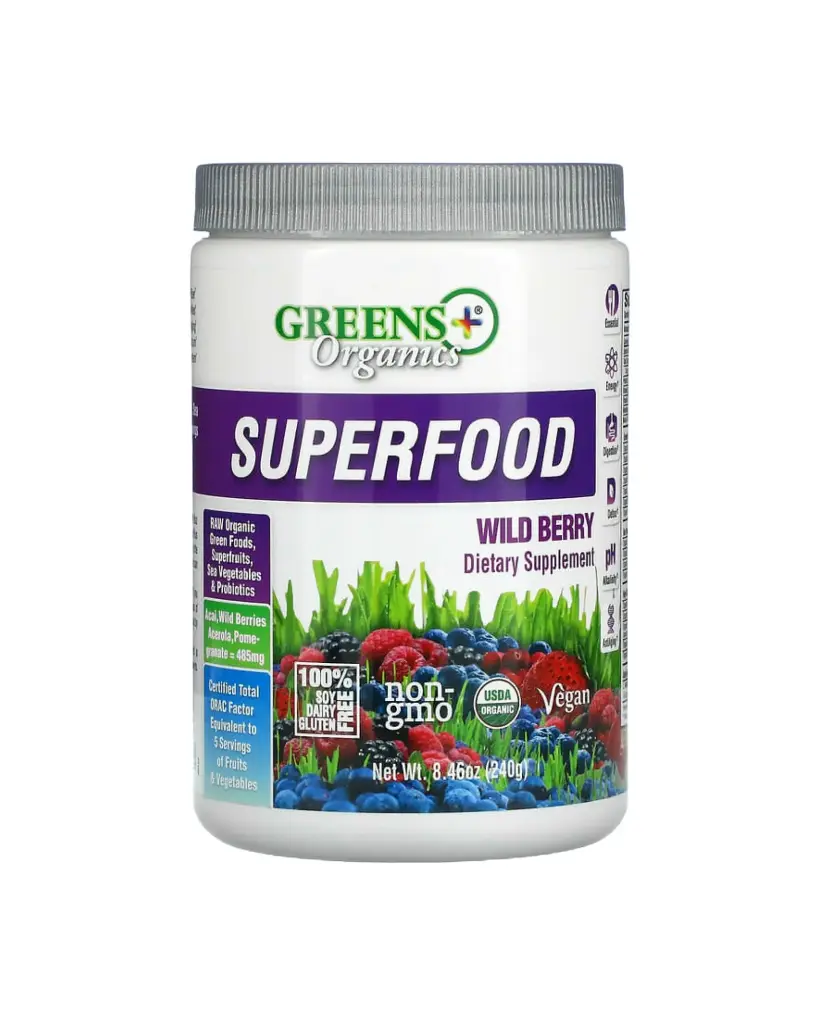 Greens Plus, Suplemento Nutricional Orgánico, Wild Baya, 8.46 oz (240 g)