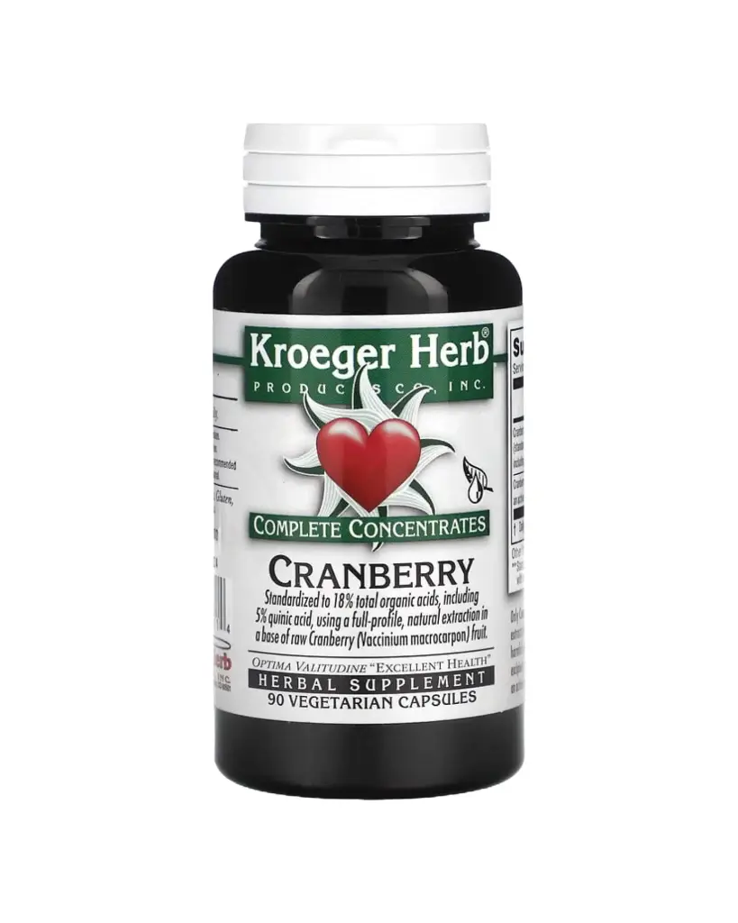 Kroeger Herbs Co. Arándano rojo concentrado, 90 cápsulas vegetales