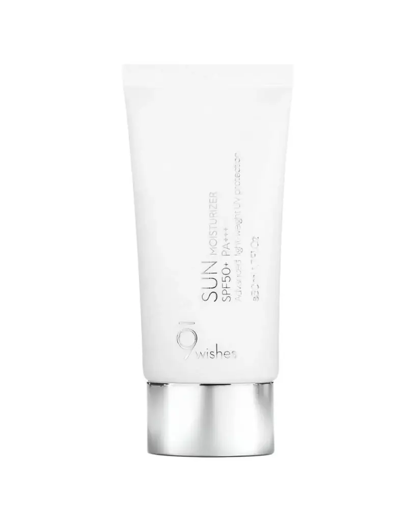9WISHES, Protector solar humectante, FPS 50+ PA +, 50 ml (1,7 oz. Líq.)