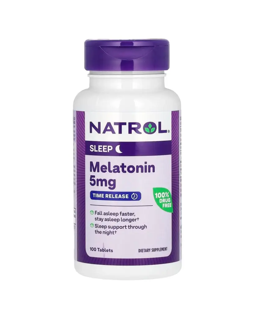 Natrol, Melatonina, Liberación prolongada, 5 mg, 100 comprimidos