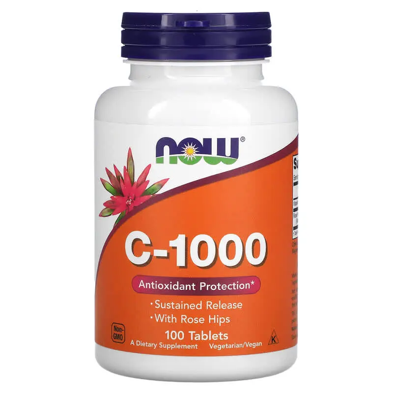 NOW Foods, Vitamina C-1000, 100 comprimidos