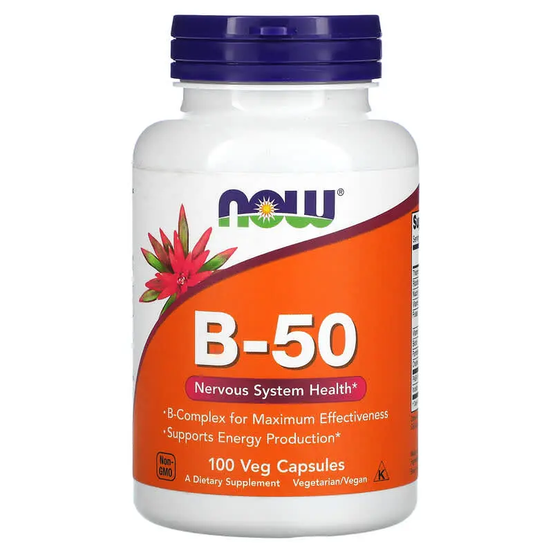 NOW Foods, B-50, 100 cápsulas vegetales