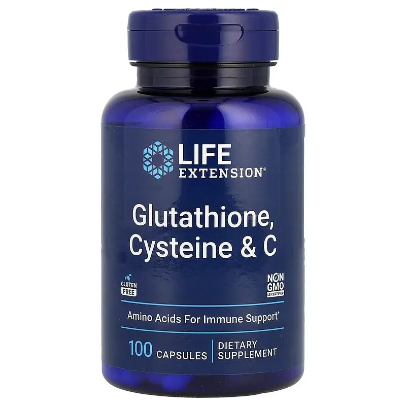Life Extension, Glutatión, cisteína y vitamina C, 100 cápsulas