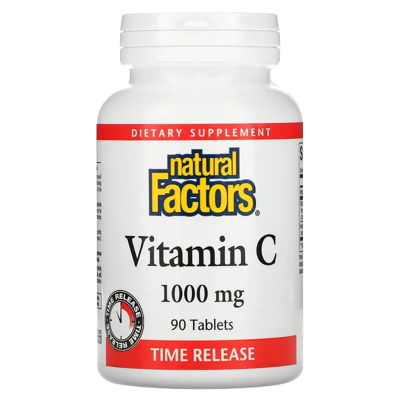 Natural Factors, Vitamina C, Liberación prolongada, 1000 mg, 90 comprimidos