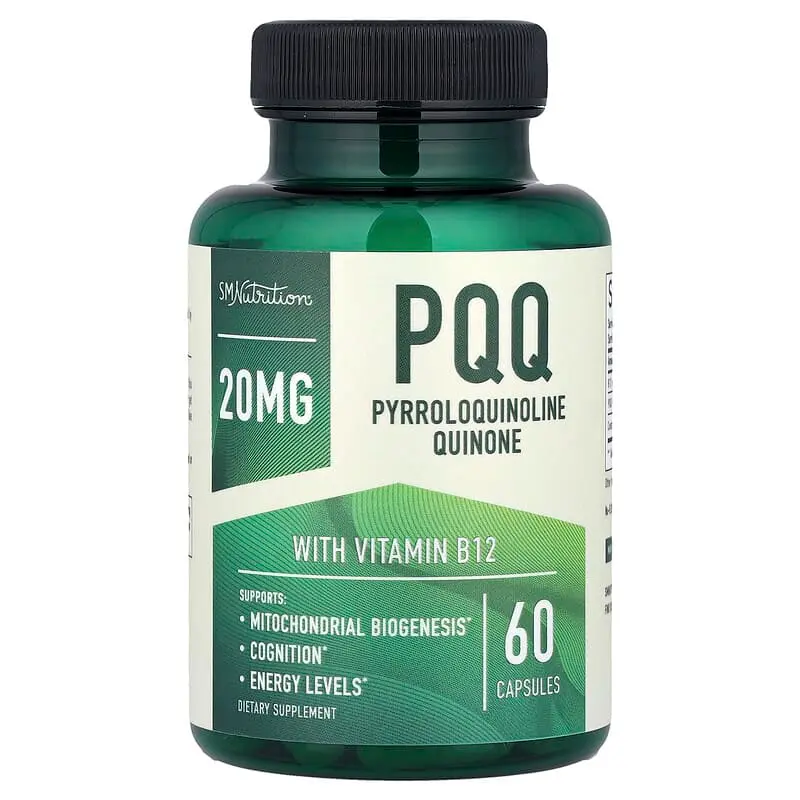 SM Nutrition, PQQ con vitamina B12, 60 cápsulas