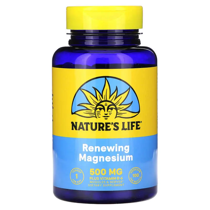 Nature's Life, Magnesio renovador, 500 mg, 100 cápsulas vegetales