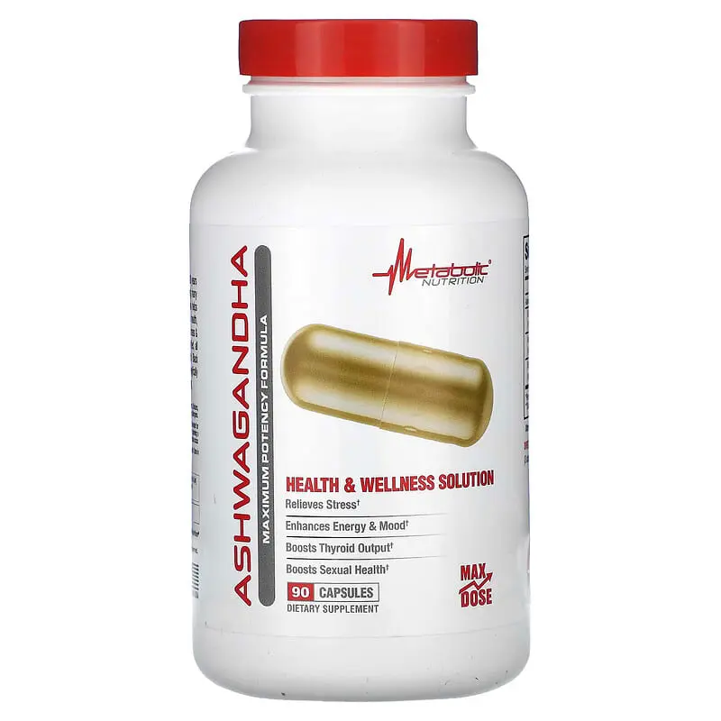 Metabolic Nutrition, Ashwagandha, 90 cápsulas