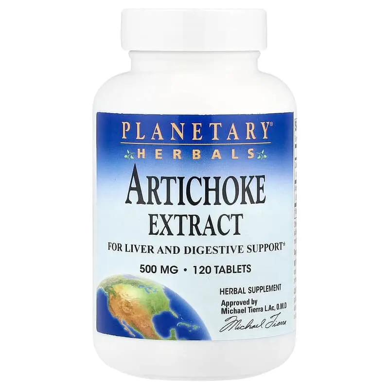Planetary Herbals, Extracto de Alcachofa, 500 mg, 120