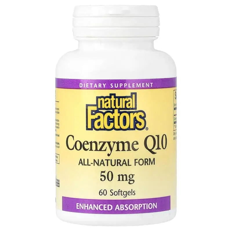 Natural Factors, Coenzima Q10, 50 mg, 60 cápsulas blandas