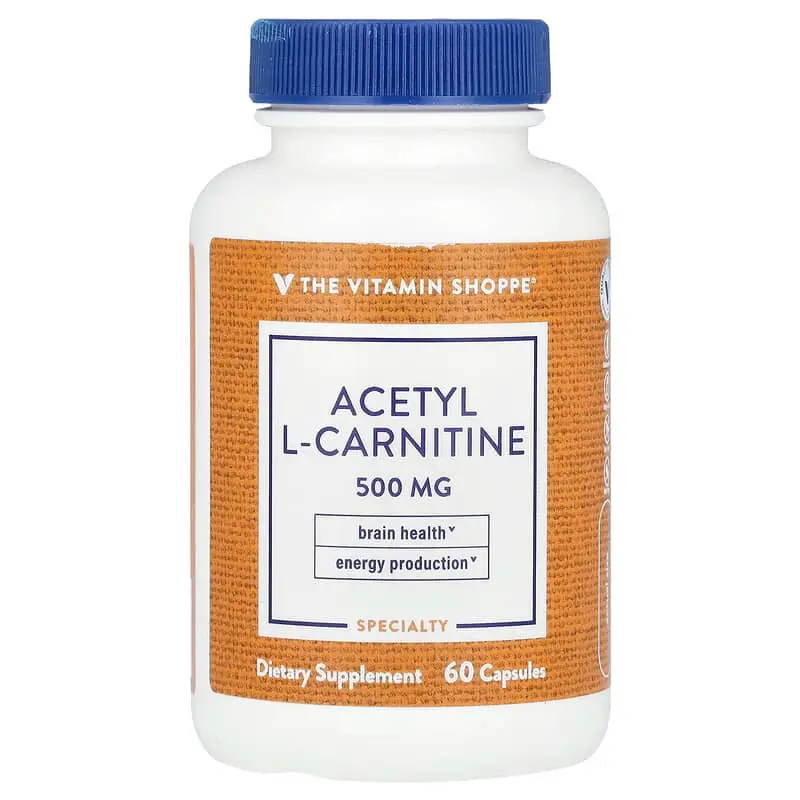 The Vitamin Shoppe, Acetil L-carnitina, 500 mg, 120 cápsulas