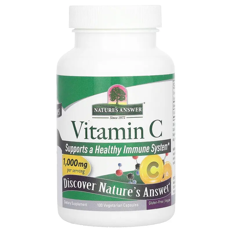 Nature's Answer, Vitamin C, 1,000 mg, 100 Capsulas Vegetarianas