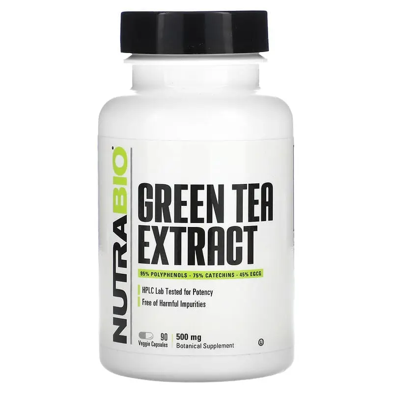 NutraBio, Extracto de Te Verde, 500 mg, 90 Capsulas