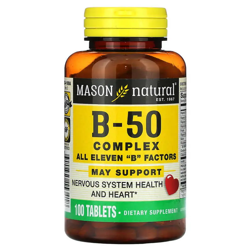 Mason Natural, B-50 Complex, 100 Tabletas