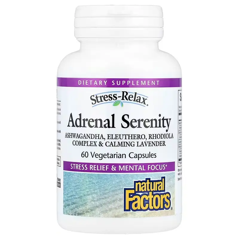 Natural Factors, Stress-Relax®, Serenidad suprarrenal, 60 cápsulas vegetales