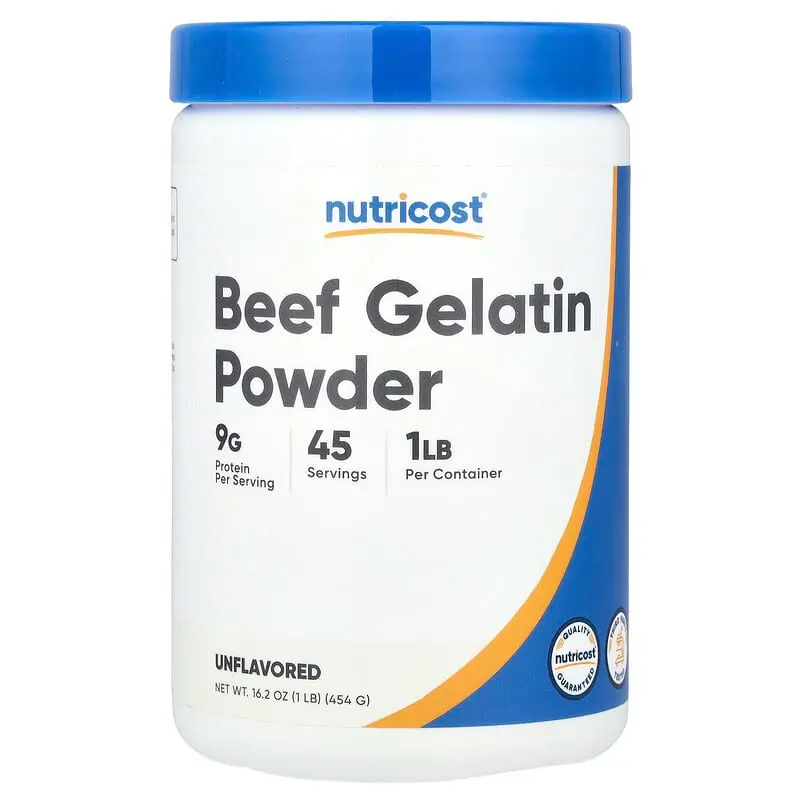 Nutricost, Gelatina de Res en polvo, sin sabor, 454 g (16,2 oz)