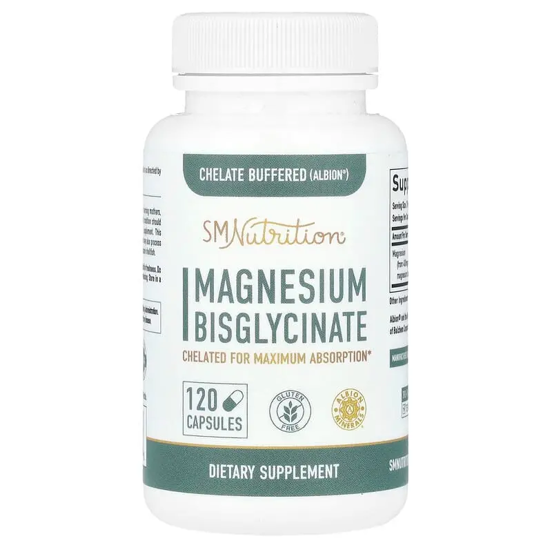 SMNutrition, Glicinato de magnesio, 120 cápsulas (36 mg por cápsula)