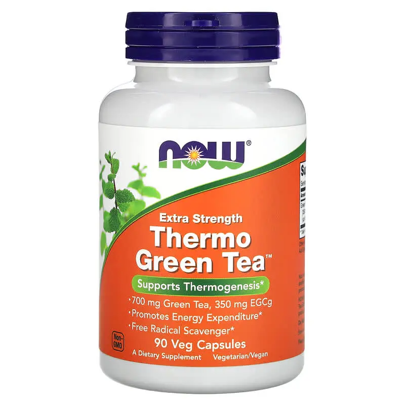 NOW Foods, Té verde termo, 700 mg, 90 cápsulas vegetales