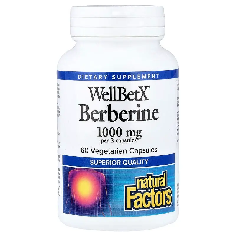 Natural Factors, Berberina WellBetX®, 60 cápsulas vegetales (500 mg por cápsula)