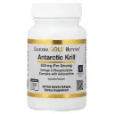 California Gold Nutrition, Aceite de kril antártico, Complejo de fosfolípidos de omega-3 con EPA, DHA y astaxantina, Sabor natural a fresa y limón, 500 mg, 30 cápsulas blandas de gelatina de pescado