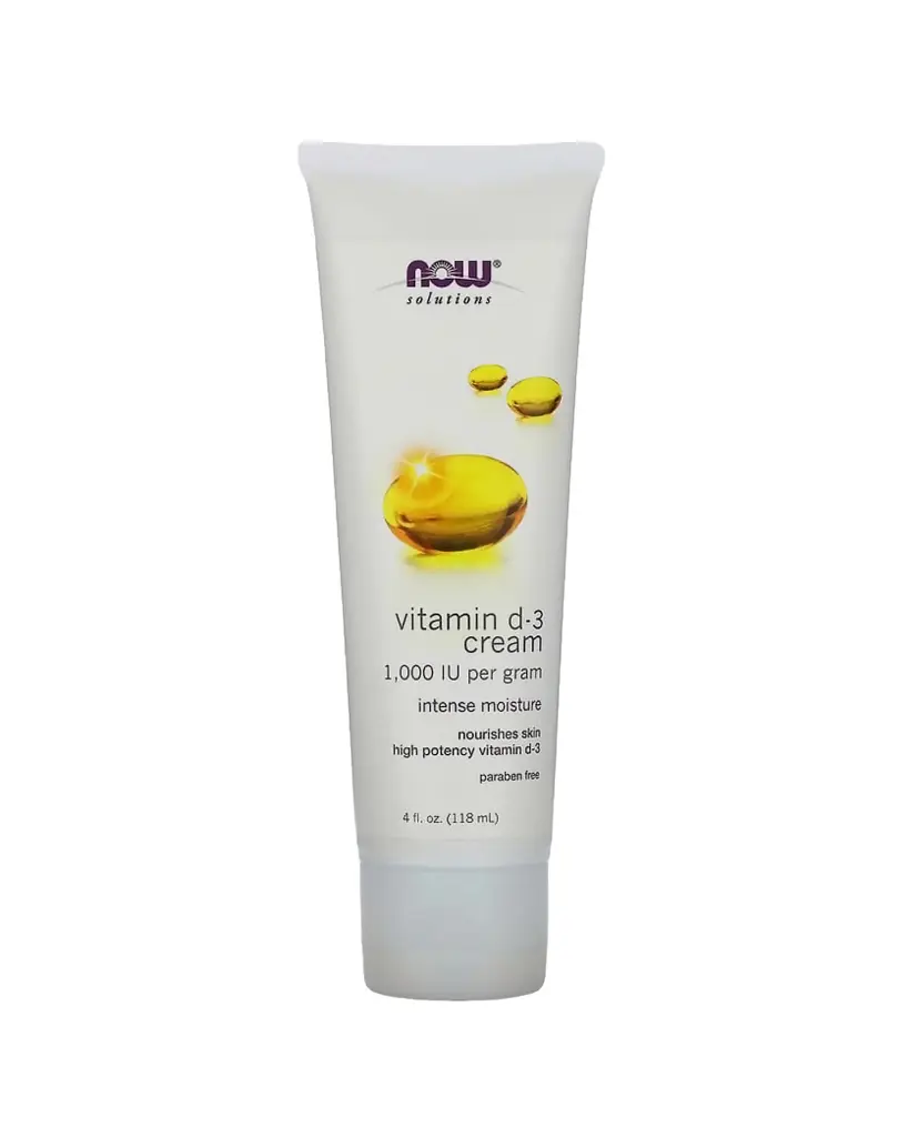 Now Foods, Crema corporal con vitamina D3, 1000 UI para hidratar tu piel, 118 ml