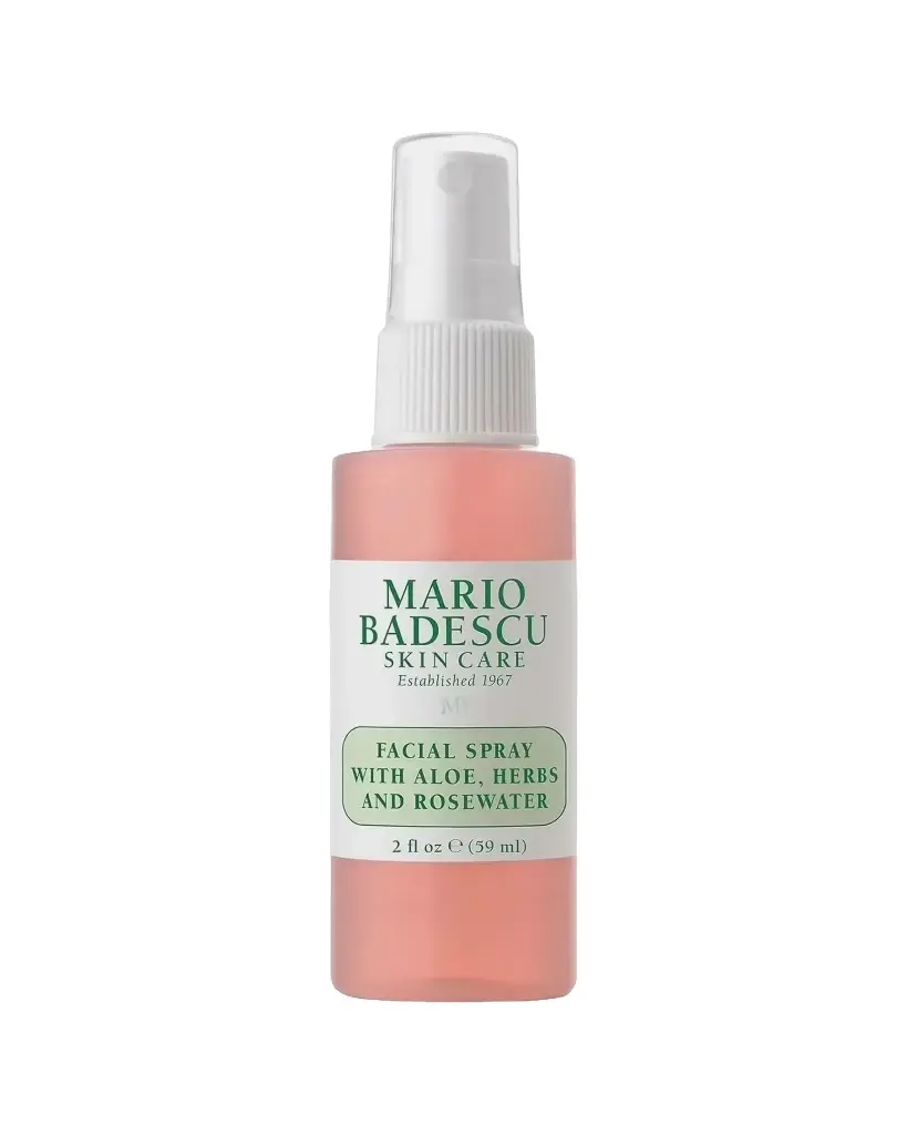 Mario Badescu, Spray facial de tamaño de viaje con aloe, hierbas y agua de rosas, 59 ml