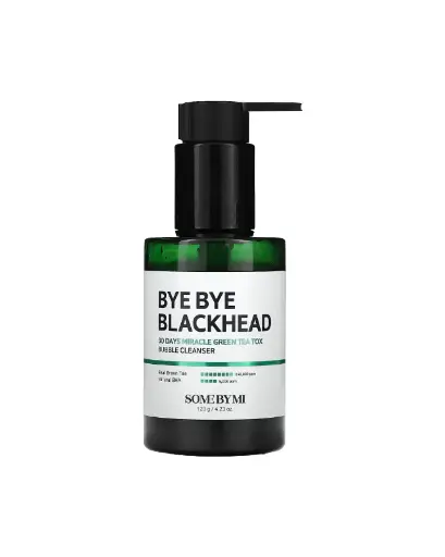 [A0083] SOME BY MI, Bye Bye Blackhead, Agente de limpieza milagroso con burbujas de té verde desintoxicantes para eliminar los puntos negros en 30 días, 120 g (4,23 oz)