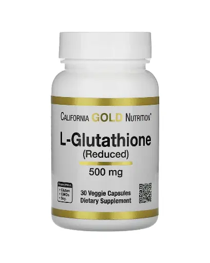 [A0107] California Gold Nutrition, L-glutatión (reducido), 500 mg, 30 cápsulas vegetales