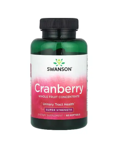 [A0165] Swanson, Suplemento de Arándano rojo, Concentrado de fruta entera, Superpotencia, 60 cápsulas blandas