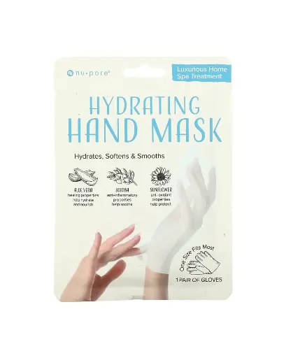 [A0169] Nu-Pore, Guantes humectantes, Extracto de Aceite de Jojoba & Aloe Vera, 1 par