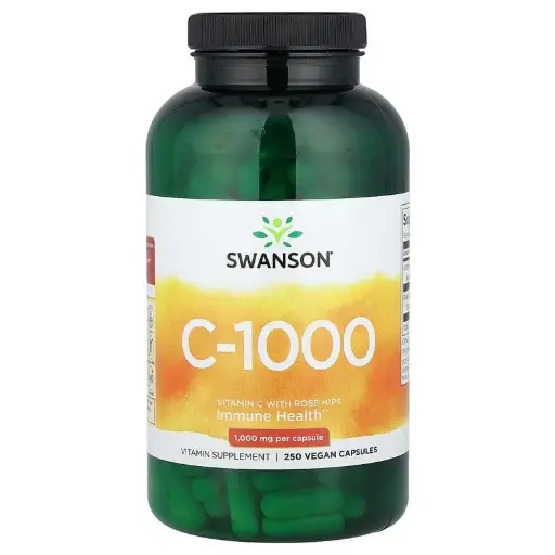 [A0184] Swanson, C-1000, Vitamina C con Rosa mosqueta, 250 cápsulas