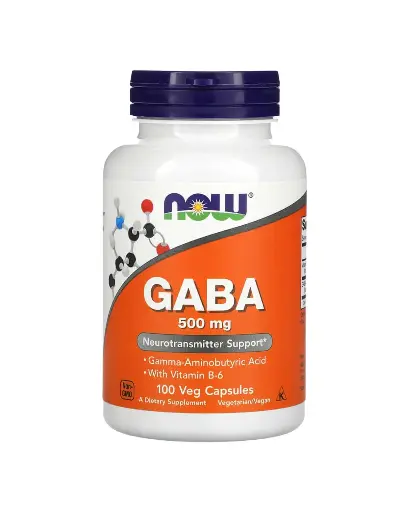 [A0241] Now Foods, GABA con vitamina B6, 500 mg, 100 cápsulas vegetales