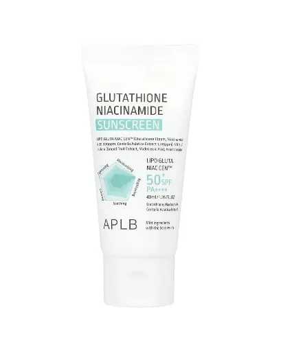 [A0252] APLB, Protector solar con Glutathione Niacinamide SPF 50+ PA +, 1.35 fl oz (40 ml)