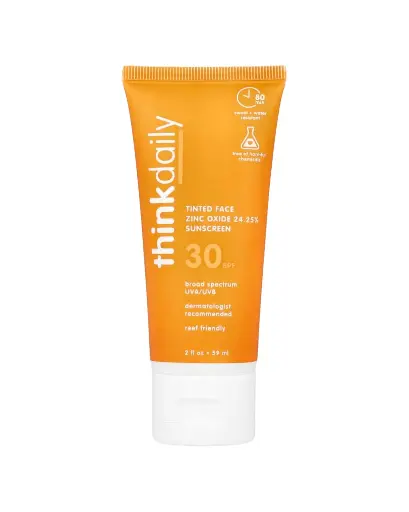 [A0253] Think, Thinkdaily, Tinted Face Zinc Oxide Sunscreen, SPF 30, 2 fl oz (59 ml)